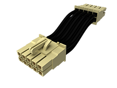 .165" Power Mate®双排分离式线缆组件，插座
