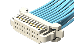 Micro Mate™双排分离式线缆组件，Teflon™含氟聚合物电线，1.00mm间距