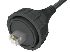 AccliMate™ IP68密封圆形以太网电缆插头组件