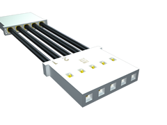 .100" Mini Mate®通用单排分离式线缆组件，插座